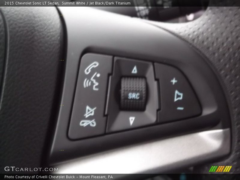 Summit White / Jet Black/Dark Titanium 2015 Chevrolet Sonic LT Sedan