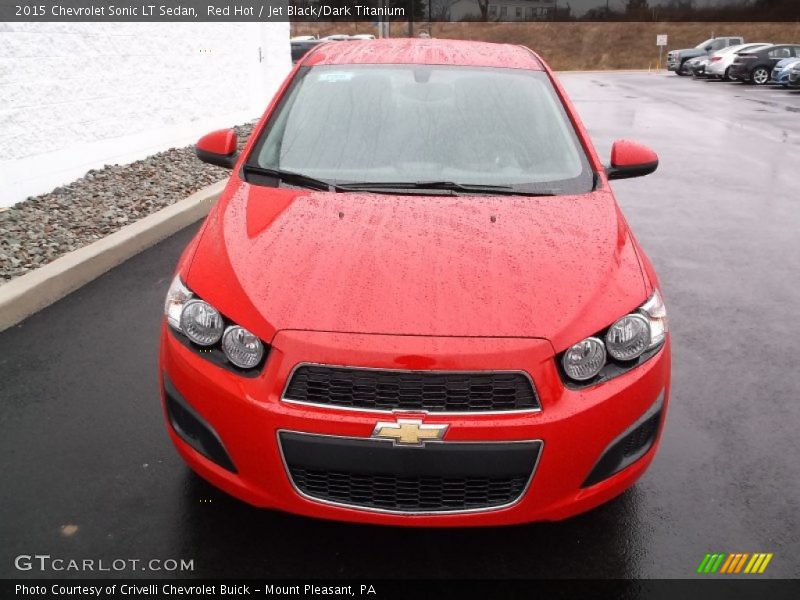 Red Hot / Jet Black/Dark Titanium 2015 Chevrolet Sonic LT Sedan