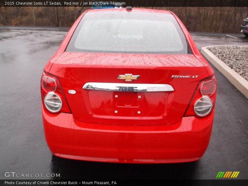 Red Hot / Jet Black/Dark Titanium 2015 Chevrolet Sonic LT Sedan