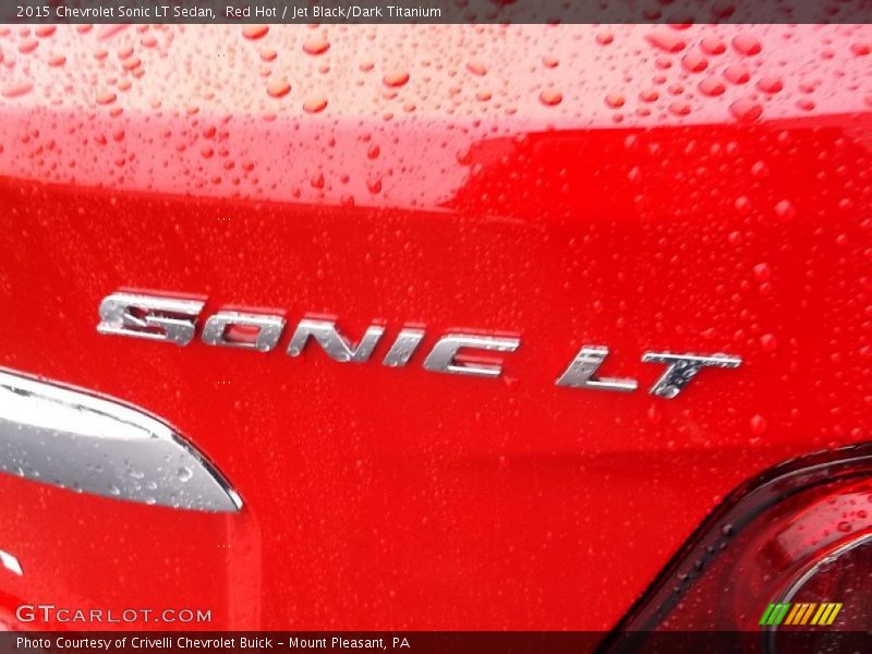 Red Hot / Jet Black/Dark Titanium 2015 Chevrolet Sonic LT Sedan
