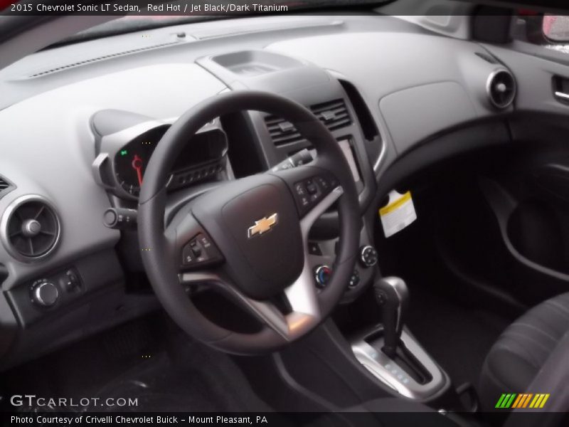 Red Hot / Jet Black/Dark Titanium 2015 Chevrolet Sonic LT Sedan