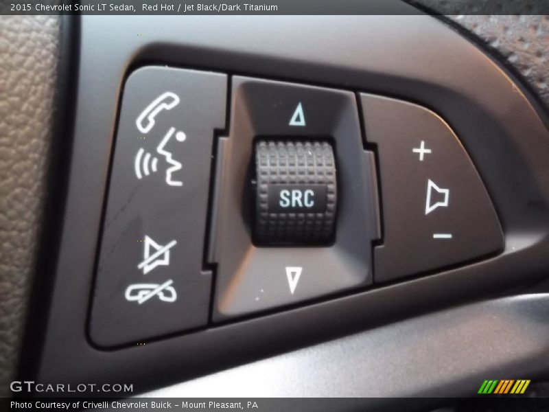 Red Hot / Jet Black/Dark Titanium 2015 Chevrolet Sonic LT Sedan