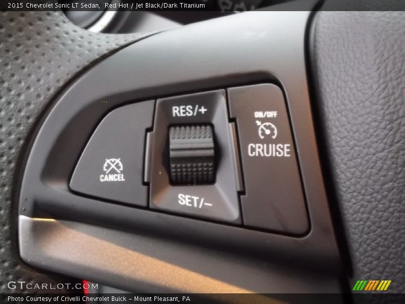 Red Hot / Jet Black/Dark Titanium 2015 Chevrolet Sonic LT Sedan