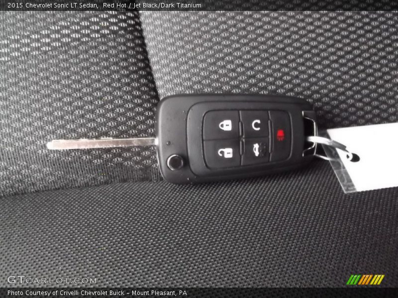 Red Hot / Jet Black/Dark Titanium 2015 Chevrolet Sonic LT Sedan
