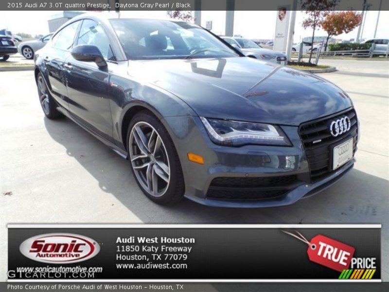 Daytona Gray Pearl / Black 2015 Audi A7 3.0T quattro Prestige