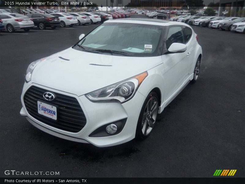 Elite White / Black 2015 Hyundai Veloster Turbo