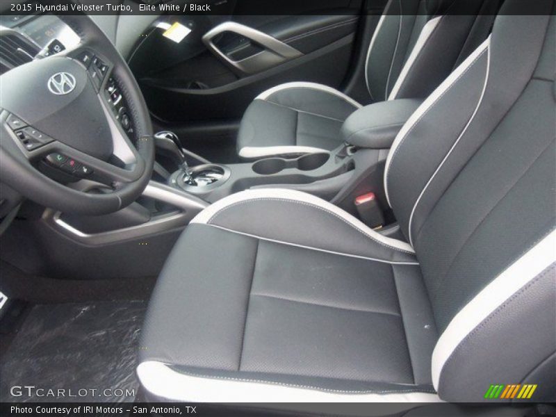 Elite White / Black 2015 Hyundai Veloster Turbo