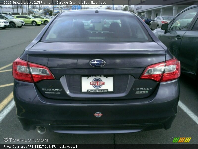 Carbide Gray Metallic / Slate Black 2015 Subaru Legacy 2.5i Premium