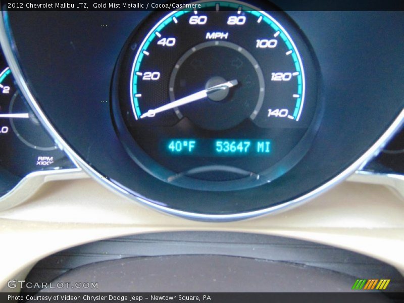 Gold Mist Metallic / Cocoa/Cashmere 2012 Chevrolet Malibu LTZ