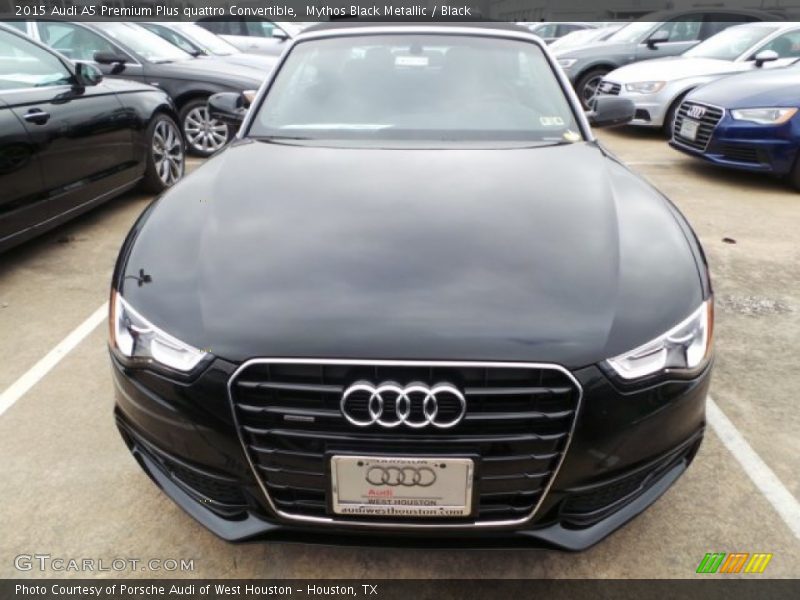 Mythos Black Metallic / Black 2015 Audi A5 Premium Plus quattro Convertible