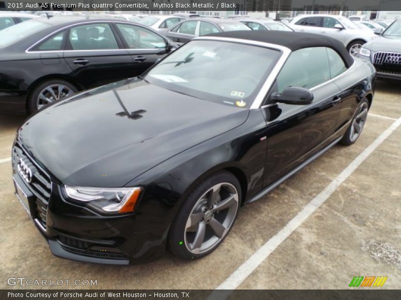 Mythos Black Metallic / Black 2015 Audi A5 Premium Plus quattro Convertible