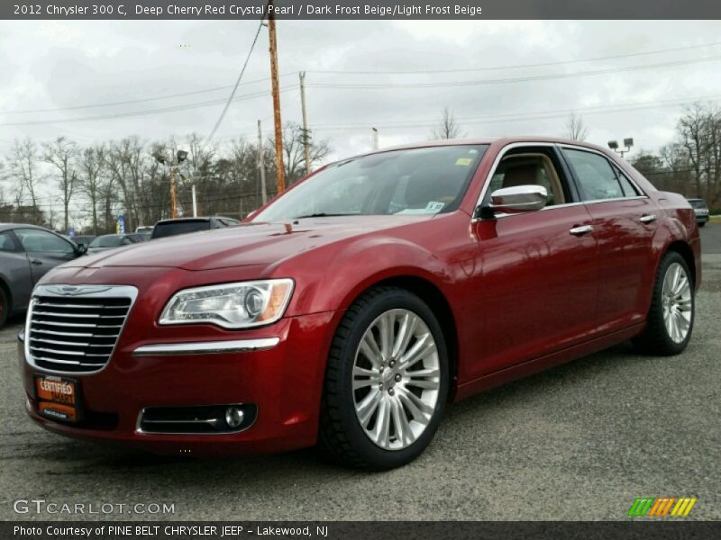 Deep Cherry Red Crystal Pearl / Dark Frost Beige/Light Frost Beige 2012 Chrysler 300 C