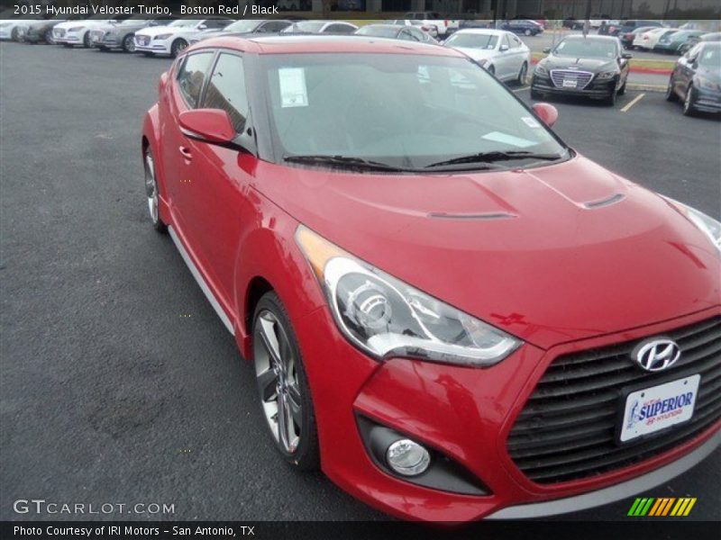 Boston Red / Black 2015 Hyundai Veloster Turbo