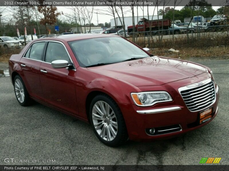 Deep Cherry Red Crystal Pearl / Dark Frost Beige/Light Frost Beige 2012 Chrysler 300 C