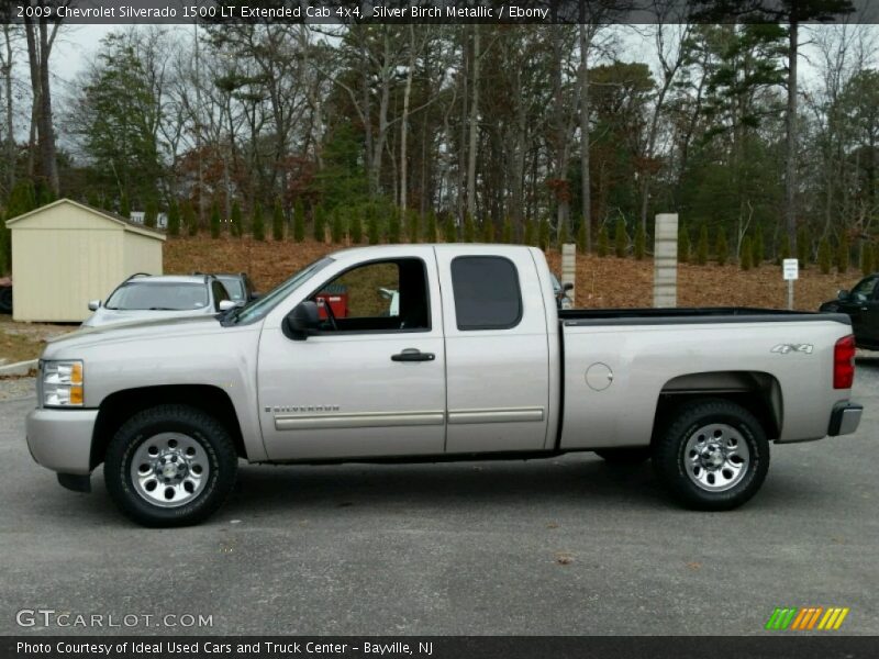 Silver Birch Metallic / Ebony 2009 Chevrolet Silverado 1500 LT Extended Cab 4x4