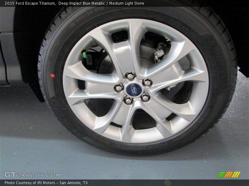 Deep Impact Blue Metallic / Medium Light Stone 2015 Ford Escape Titanium