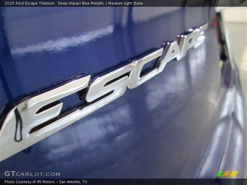 Deep Impact Blue Metallic / Medium Light Stone 2015 Ford Escape Titanium