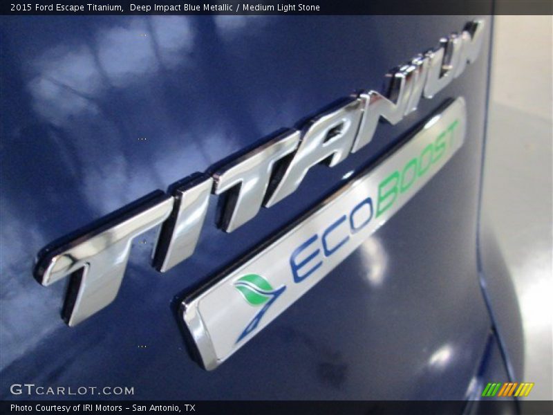 Deep Impact Blue Metallic / Medium Light Stone 2015 Ford Escape Titanium