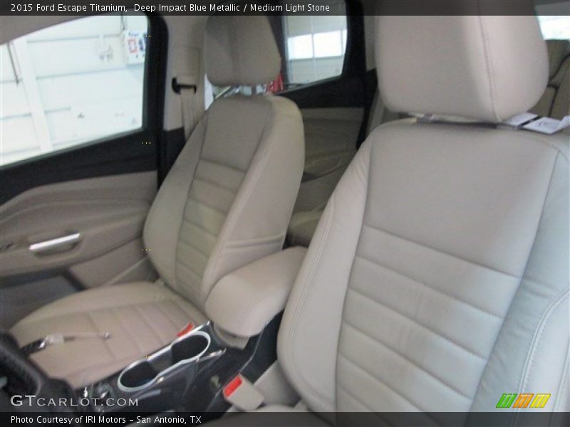 Deep Impact Blue Metallic / Medium Light Stone 2015 Ford Escape Titanium