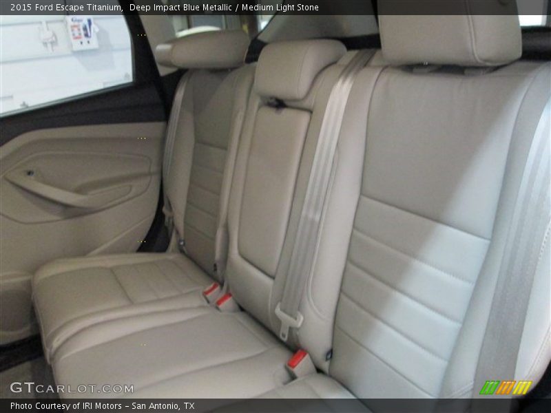 Deep Impact Blue Metallic / Medium Light Stone 2015 Ford Escape Titanium