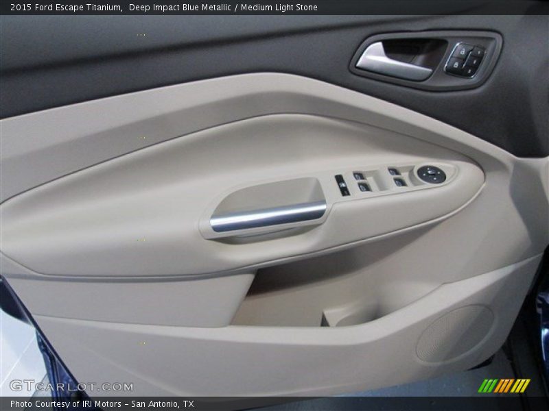 Deep Impact Blue Metallic / Medium Light Stone 2015 Ford Escape Titanium