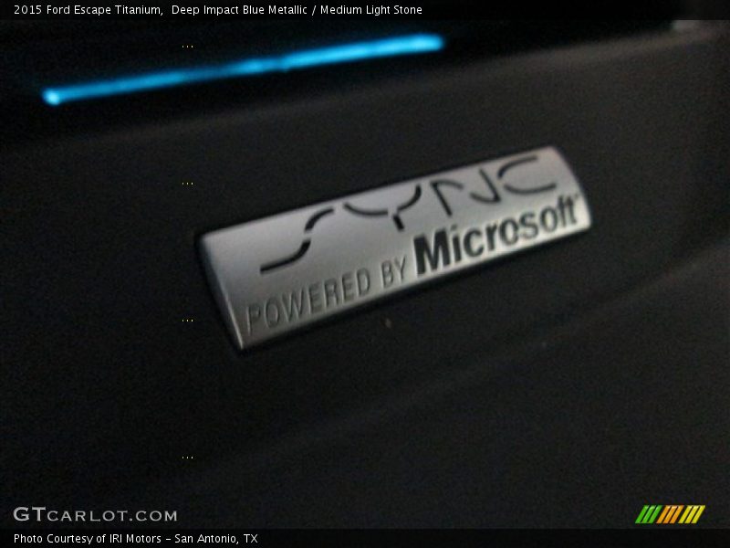 Deep Impact Blue Metallic / Medium Light Stone 2015 Ford Escape Titanium