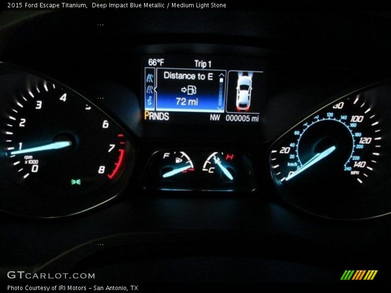Deep Impact Blue Metallic / Medium Light Stone 2015 Ford Escape Titanium