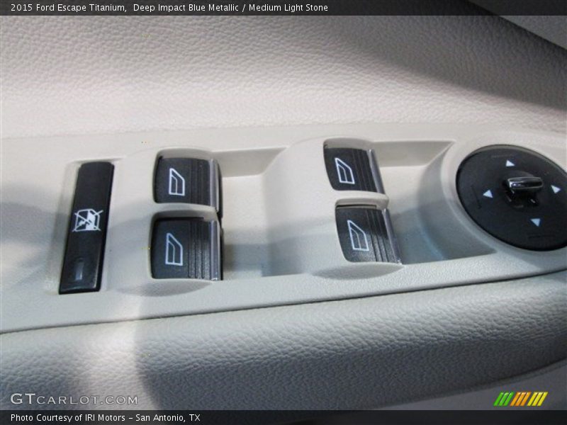 Deep Impact Blue Metallic / Medium Light Stone 2015 Ford Escape Titanium