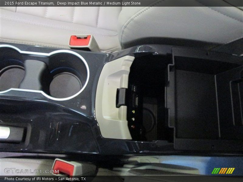 Deep Impact Blue Metallic / Medium Light Stone 2015 Ford Escape Titanium