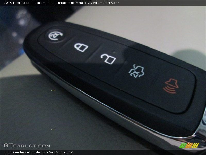 Deep Impact Blue Metallic / Medium Light Stone 2015 Ford Escape Titanium