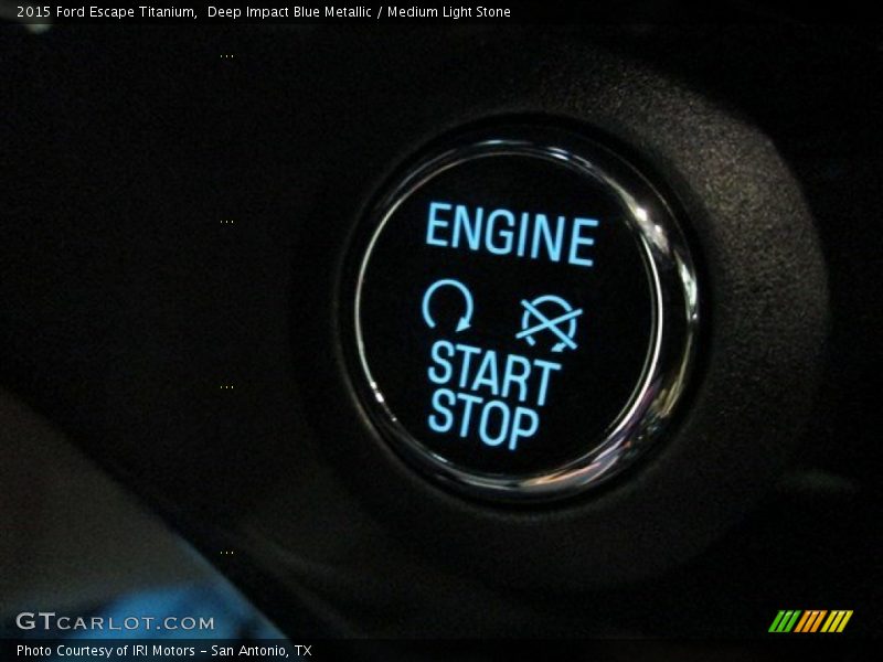 Deep Impact Blue Metallic / Medium Light Stone 2015 Ford Escape Titanium