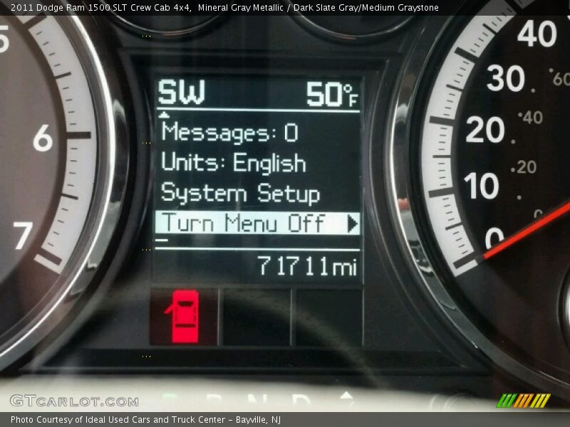 Mineral Gray Metallic / Dark Slate Gray/Medium Graystone 2011 Dodge Ram 1500 SLT Crew Cab 4x4