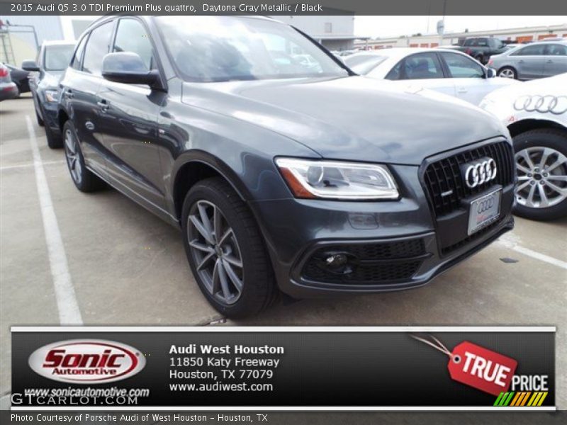 Daytona Gray Metallic / Black 2015 Audi Q5 3.0 TDI Premium Plus quattro