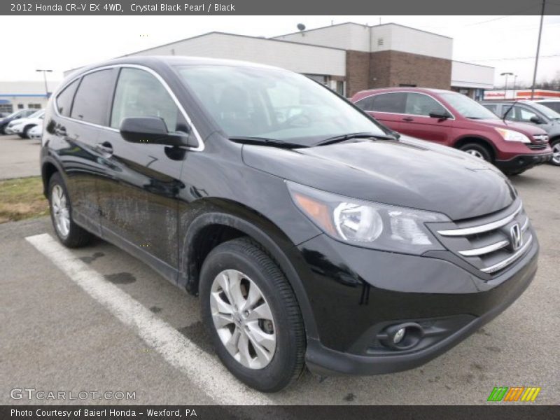 Crystal Black Pearl / Black 2012 Honda CR-V EX 4WD