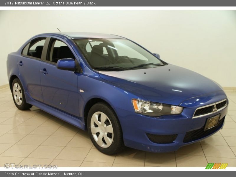 Octane Blue Pearl / Black 2012 Mitsubishi Lancer ES