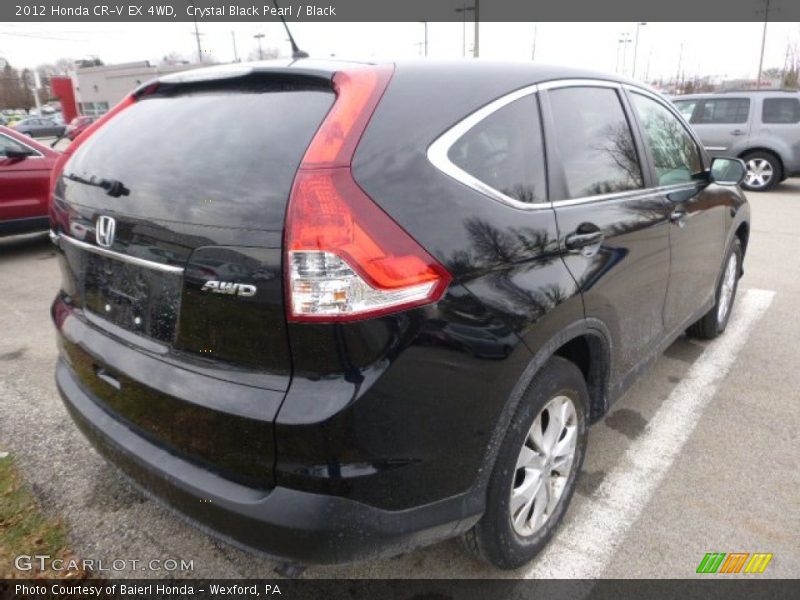 Crystal Black Pearl / Black 2012 Honda CR-V EX 4WD
