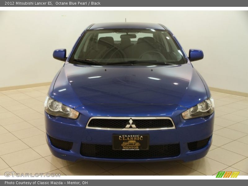 Octane Blue Pearl / Black 2012 Mitsubishi Lancer ES