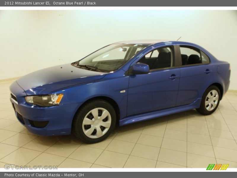 Octane Blue Pearl / Black 2012 Mitsubishi Lancer ES