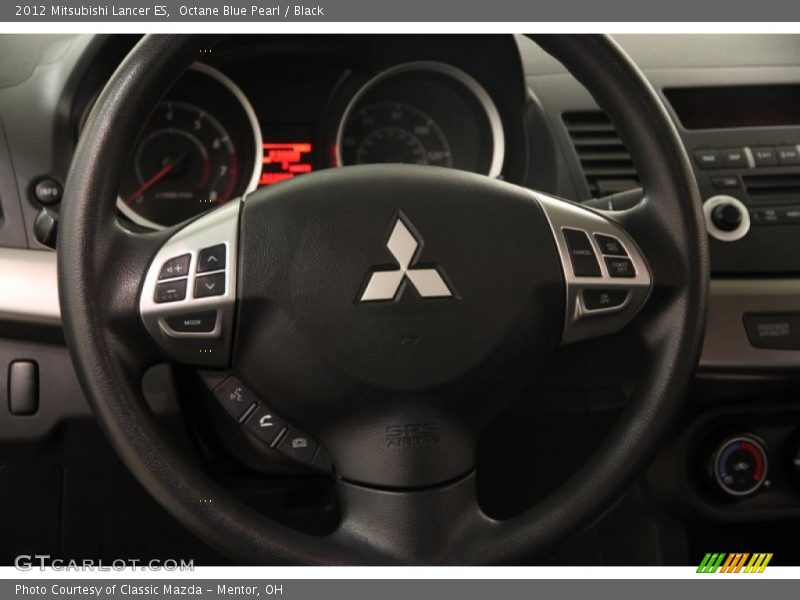 Octane Blue Pearl / Black 2012 Mitsubishi Lancer ES