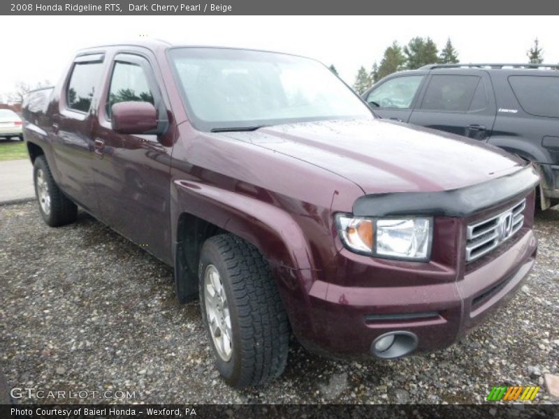 Dark Cherry Pearl / Beige 2008 Honda Ridgeline RTS