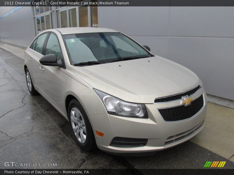 Gold Mist Metallic / Jet Black/Medium Titanium 2012 Chevrolet Cruze LS