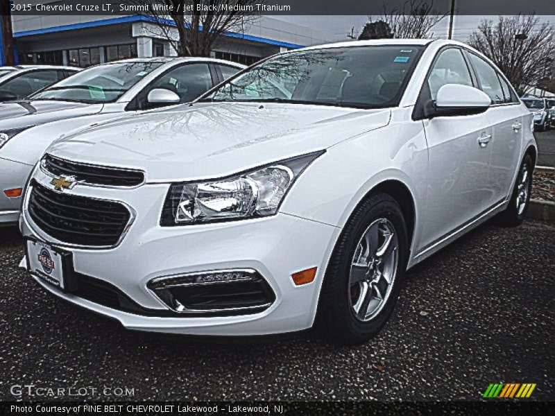 Summit White / Jet Black/Medium Titanium 2015 Chevrolet Cruze LT