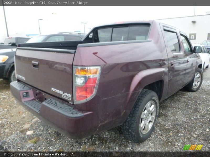 Dark Cherry Pearl / Beige 2008 Honda Ridgeline RTS