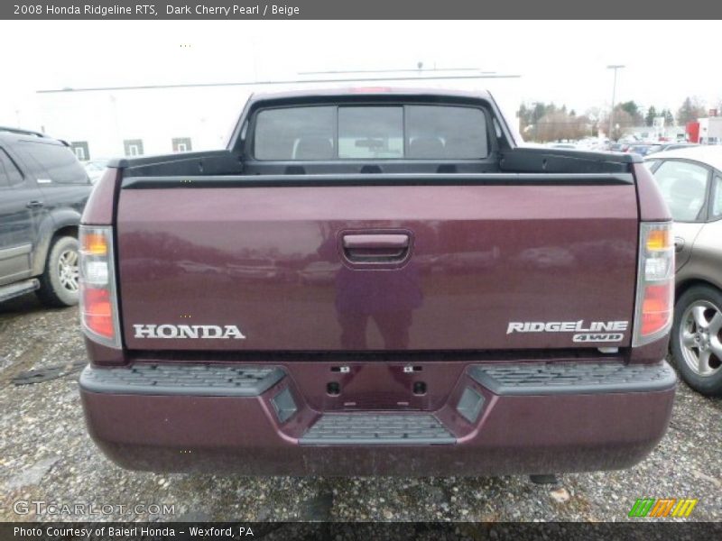 Dark Cherry Pearl / Beige 2008 Honda Ridgeline RTS