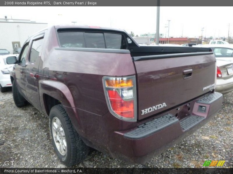 Dark Cherry Pearl / Beige 2008 Honda Ridgeline RTS