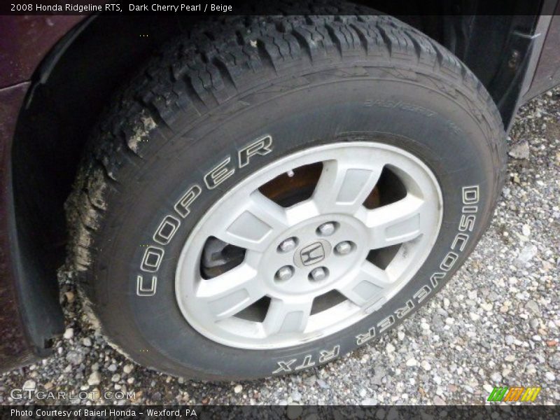 Dark Cherry Pearl / Beige 2008 Honda Ridgeline RTS