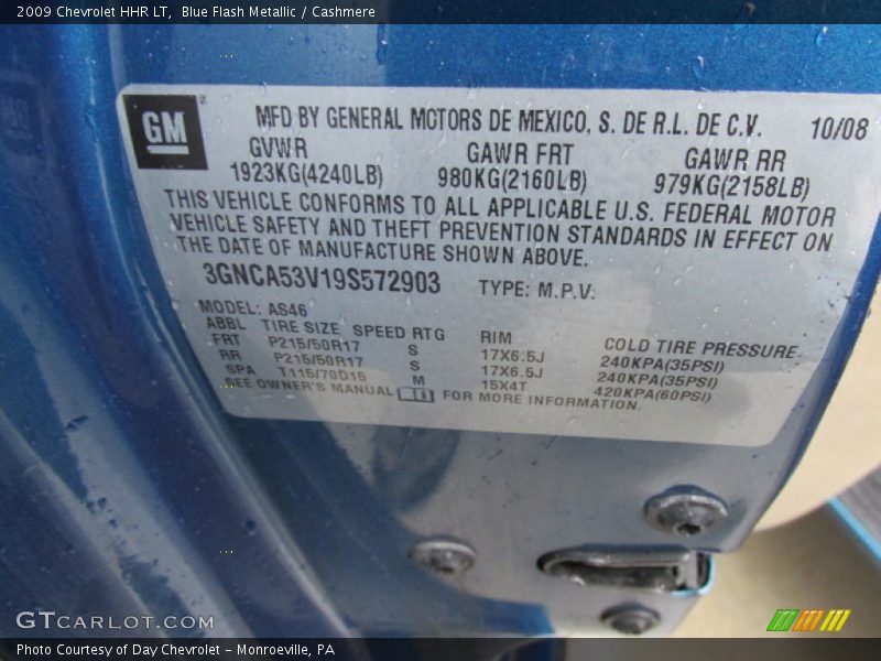Blue Flash Metallic / Cashmere 2009 Chevrolet HHR LT