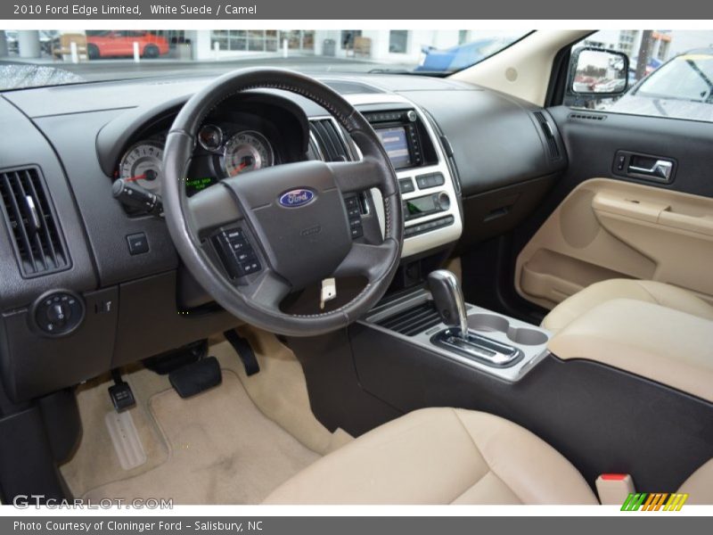 White Suede / Camel 2010 Ford Edge Limited
