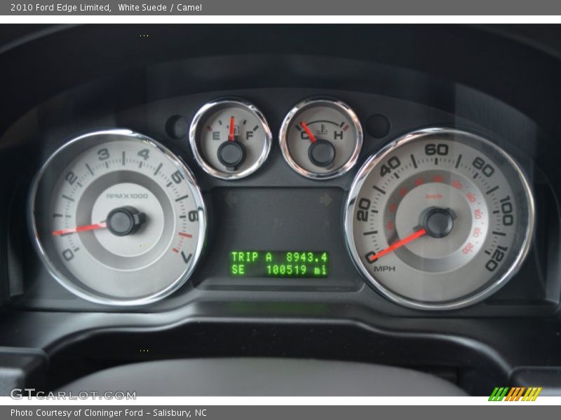 White Suede / Camel 2010 Ford Edge Limited