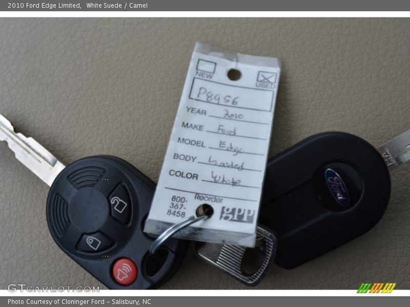 White Suede / Camel 2010 Ford Edge Limited